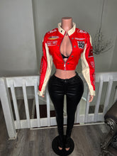 Load image into Gallery viewer, Red Leather sports Jacket
