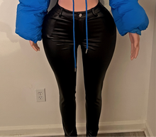 Load image into Gallery viewer, Black fitted leather pants
