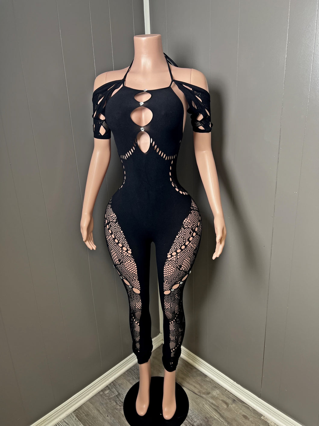 Black poster girl one piece