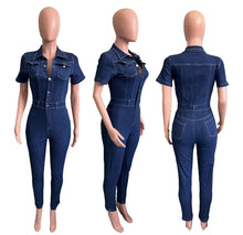 Load image into Gallery viewer, Dark blue Jean one piece
