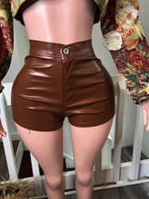 Load image into Gallery viewer, Brown leather shorts
