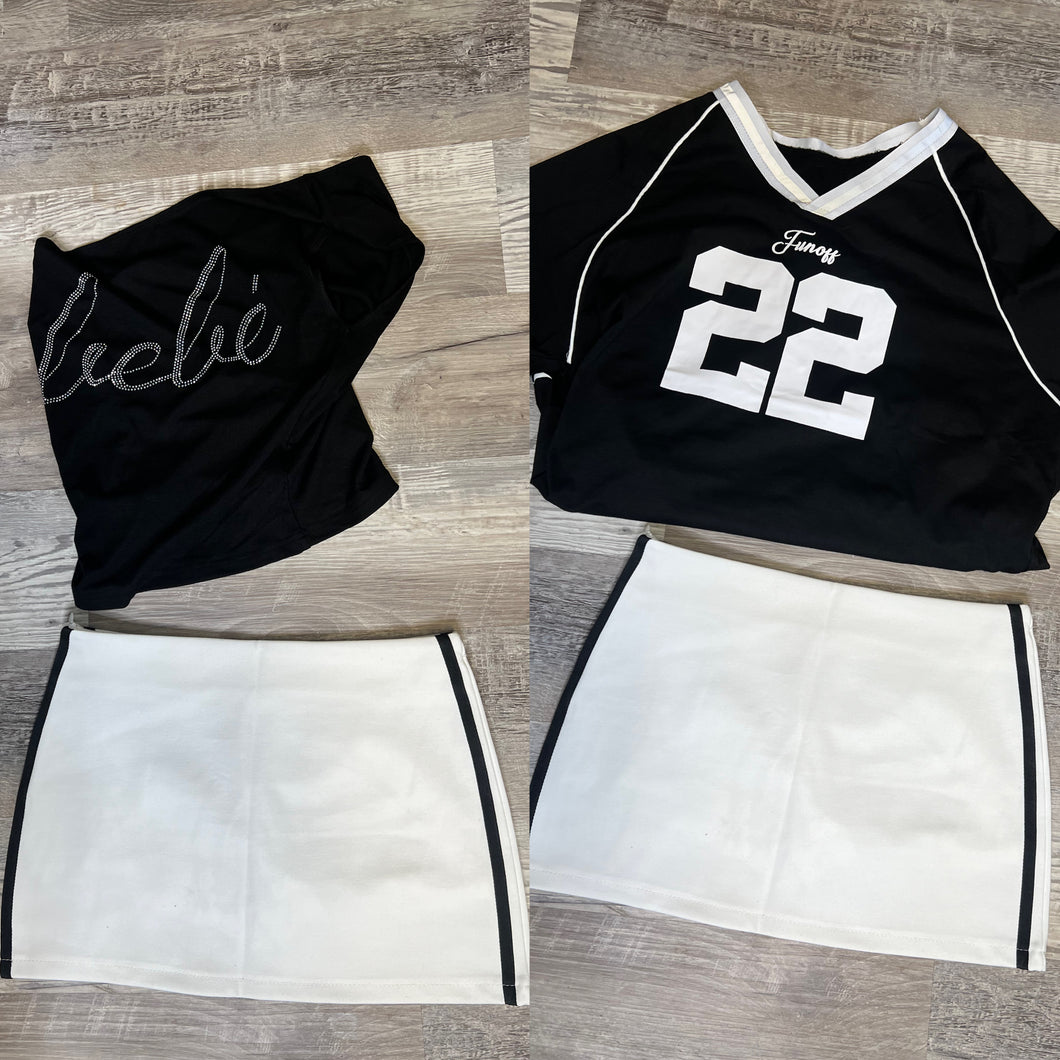 Black and white skirt