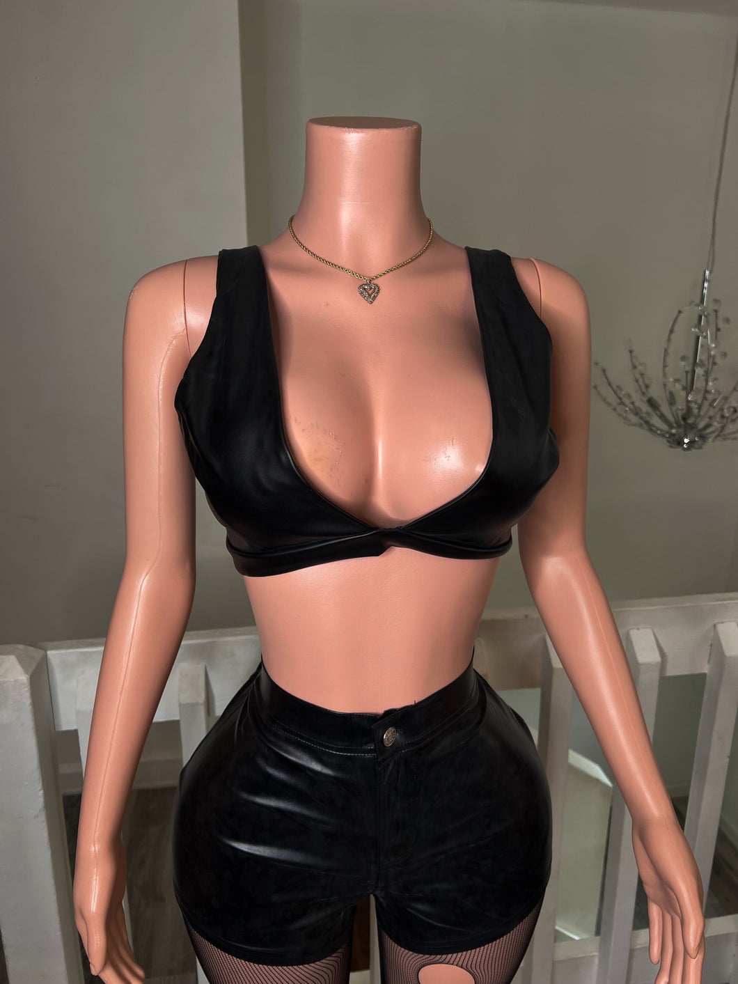 Black Leather shorts