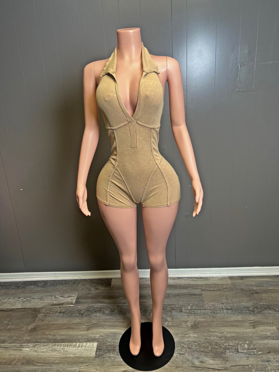 Khaki kisses one piece
